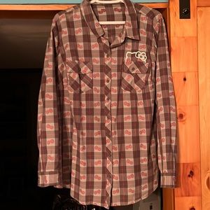 Hello Kitty Plaid Shirt.